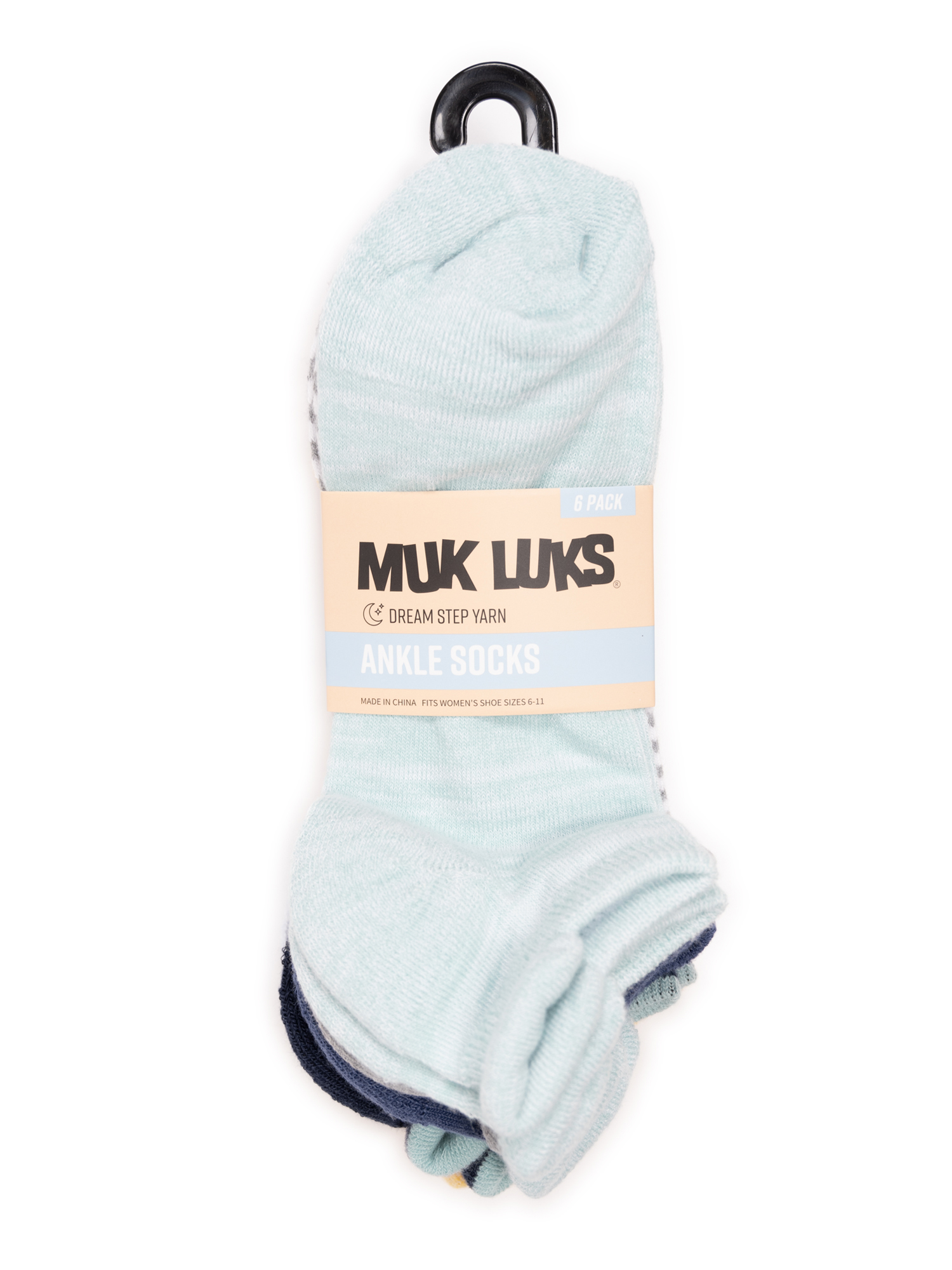 Muk Luks Women's Feathery Soft Casual Fashion Low Cut Socks, 6-Pack, Sizes 6-11