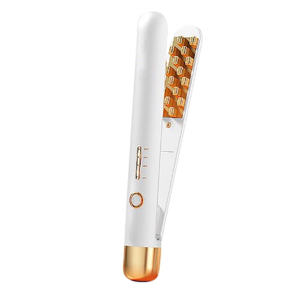 Falleo Clearance Mini 3D Grid Hair Crimper Quick Styling Portable Multi Functional Electronic Corn Perm Curling Iron for Home White 220V