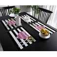 thumbnail image 2 of Valentine''s Day Placemats Set of 4, Heart Design Pattern Placemat for Dining Table Decorations, Cotton Linen Black Stripes Place Mats, Valentines Table Mats for Kitchen Dinner Holiday Party Decor, 2 of 5