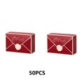 thumbnail image 2 of 50 Pieces Envelope Candy Box European Style Snacks Wedding Pieces Mini Envelope Shape Birthday Anniversary Folding Pouch Party Favors Case Red, 2 of 9