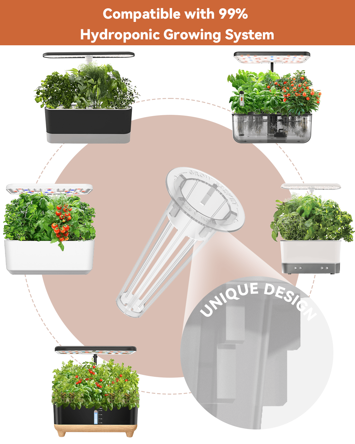 Fruits Seed Pod Kit for AeroGarden, Ahopegarden, iDoo, GARDENCUBE, MUFGA with Strawberry, Cucumber, Red/Golden Cherry Tomato, Compatible with All Indoor Hydroponics Growing System, 16-Pod