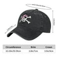 thumbnail image 4 of Pink Girl Pirate Skull Baseball Cap Men'S Women'S Fashion Hat Vintage Adjustable Unisex Casquette, 4 of 6