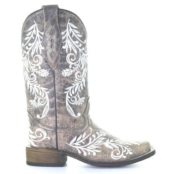 Corral Boots Womens Embroidered Snip Toe Cowboy Mid Calf Boots