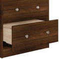 thumbnail image 5 of Home Design Trenton 2-Drawer Nightstand, Set of 2, Modern Side Tables for Bedroom, Brown, 5 of 6