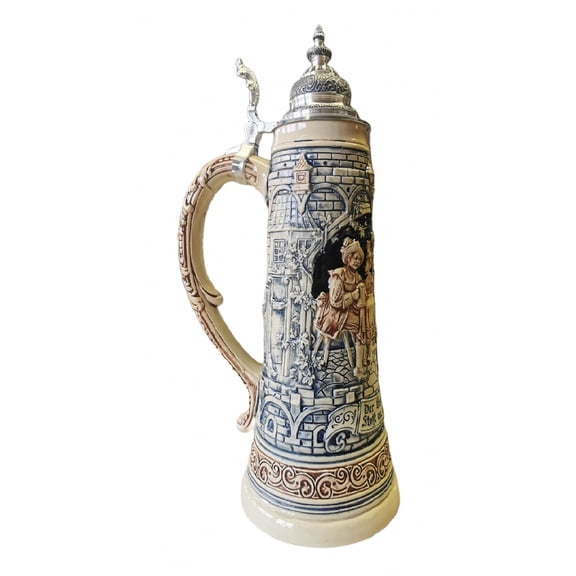 German Beer Stein Drinkingscenes Giantstein, Replica from year 1897 1.5 liter tankard, beer mug, Limitaet 2022