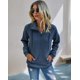 thumbnail image 5 of Sudadera PRETTYGARDEN casual de manga larga para mujer, azul oscuro, 5 of 6