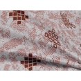 thumbnail image 4 of oneOone Tissu en Rayonne Rouge Foncé Texture Géométrique Matériel de Robe Tissu Imprimé Tissu au Mètre 56 Pouces de Large, 4 of 5