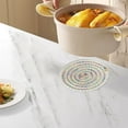 thumbnail image 1 of Cotton Rope Woven Meal Mat Circular Cotton Thread Woven Cup Mat Pot Mat Kitchen Table Thickened Insulation Mat,1 Set Of Placemats (6Pc Placemats + 1*Shelf) Clearance, 1 of 4