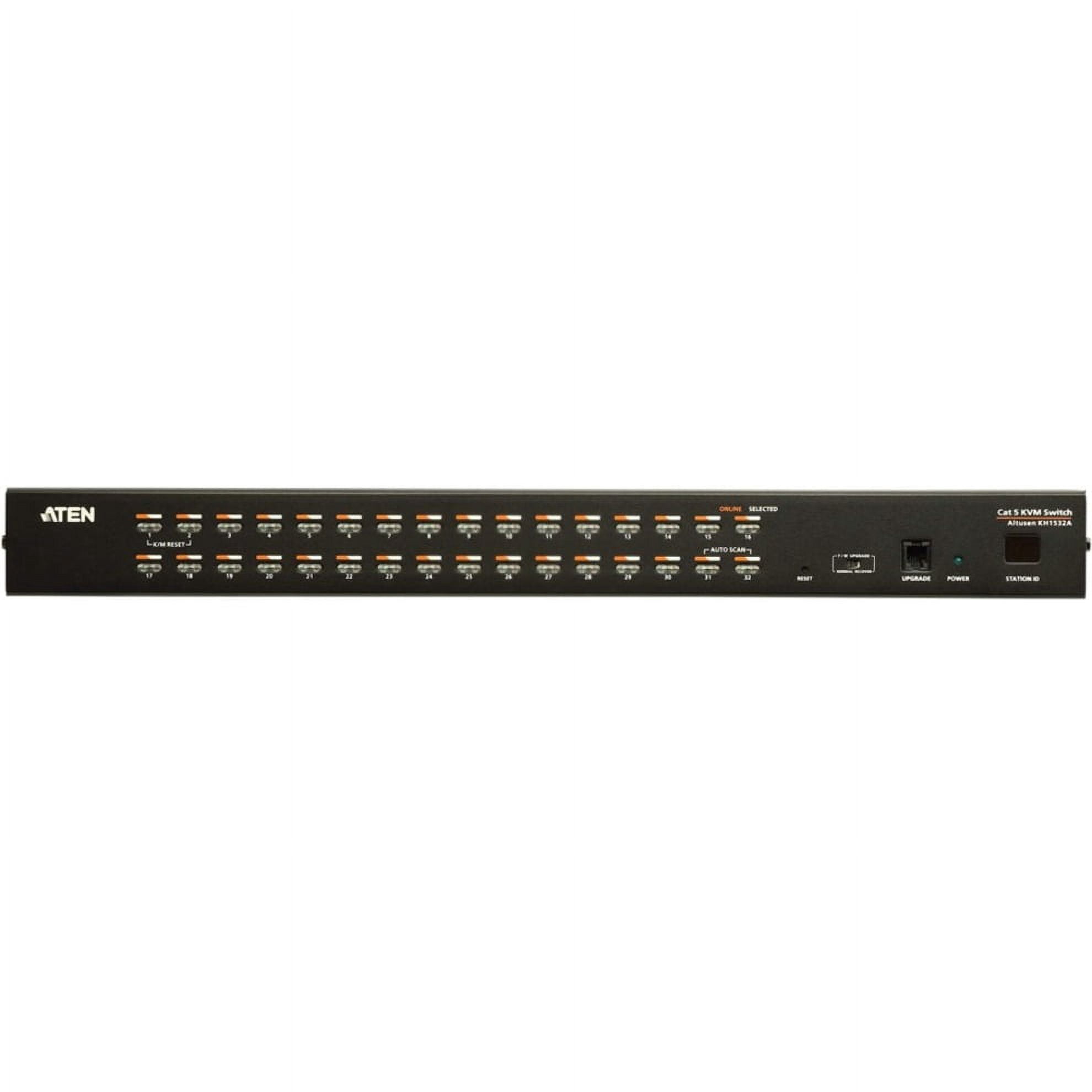 ATEN 32-Port Cat 5 KVM Switch - 32 Computer(s) - 1 Local User(s) - 1900 x 1200 - 32 x Network (RJ-45) - 2 x PS/2 Port - 2 x USB - 1 x VGA - 1U - Rack-mountable