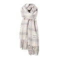 thumbnail image 3 of XUNKUSGA Scarf for Women Cold Weather Warm Knit Thick Plaid Check Winter Scarf Fashion Neck Scarf for Women Soft Comfortable Scarves for Women White, 3 of 3