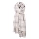 thumbnail image 4 of Bufanda cálida para mujer, tipo chal grande, ideal para el invierno. Bufanda gruesa de punto, con estampado de cuadros blancos y lila claro. Manta cálida para el cuello con flecos, suave y ligera. Un, 4 of 4