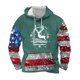 thumbnail image 1 of Sudadera con capucha para hombre, informal, con cordón, estampado navideño, deportiva, blusa de poliéster, 1 of 4