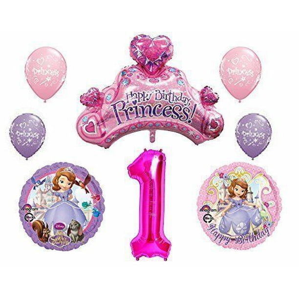 Disney's Sofia the First 1st Happy Birthday Party Balloons Decorations