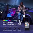 thumbnail image 4 of Car Interior & Strips Lights, GOADROM 4 Pcs 48 Led Strip Light for Car with Remote, Music Sync Color Change RGB Car Lights, Under Dash Interior Lights for Car, DC 12V, 4 of 7