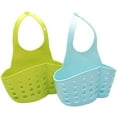 thumbnail image 1 of 2pcs Kitchen Hanging Basket Portable Adjustable Snap Kitchen Sink Faucet Storage Basket Drainers Sponge Holder, 1 of 5
