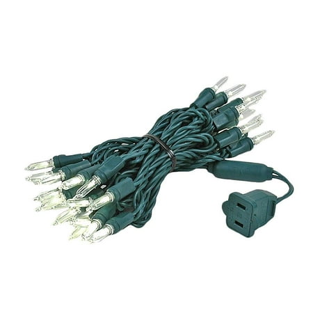 - Novelty Lights 35 Light T5 LED Christmas Mini Light Set, Outdoor Lighting Party Patio String Lights, Green Wire, 11.5' Long