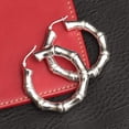 thumbnail image 4 of LeCalla 925 Sterling Silver Light-Weight Bamboo Hoop Earrings for Women and Teen 50MM, 4 of 8
