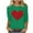 NQR1-Valentine's Day-Green, variant on VKOYWKM Women's 3/4 Sleeve Tops Valentines Day Shirts Cute Heart Print T-Shirts Loose Fit Holiday Tops Spring T-Shirt Casual Crew Neck Romantic Valentine T-Shirts