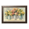 thumbnail image 1 of Gango Home Decor Contemporary Ivory and Blush Hydrangea Bouquets by Carol Rowan (Ready to Hang); One 18x12in Brown Framed Print, 1 of 3