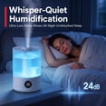 thumbnail image 7 of Smart Humidifiers for Bedroom, 3.5L Top Fill Cool Mist Humidifier, 24dB Quiet Runtime, Humidity Control, Air Humidifier with Night Light, for Baby, Plants, Home, 7 of 7