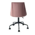 thumbnail image 4 of FurnitureR Siège Pivotant Cian Chaise de Travail Moderne en Velours Rose, 4 of 8