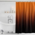 thumbnail image 3 of Burnt Orange Black Ombre Shower Curtain, Waterproof Shower Curtains for Bathroom, Modern Abstract Striped Gradient Washable Fabric Bathtub Curtain Set Bath Decor with 12 Hooks Long 72"x84", 3 of 8