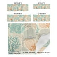 thumbnail image 4 of Rod Pocket Window Valances Colorful Tropical Coral Shell on Beige Short Kitchen Curtains Summer Starfish Window Treatment Drapes for Bedroom Bathroom Living Room 54x18In,1 Panel, 4 of 7