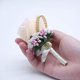 thumbnail image 3 of XmhyTop Ramos de boda, rosas de seda perlada, ramo de novia para dama de honor, flores artificiales falsas para bodas, fiestas e iglesias (azul), 3 of 4