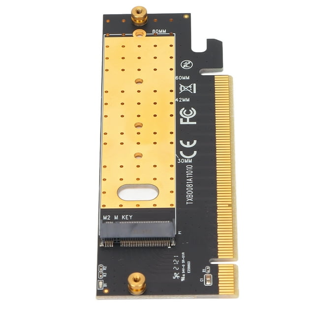 M.2 PCIE Adapter, PCIE X16 Slot 2280/2260/2242/2230 8GB/S Speed M.2 To PCIE Adapter Four With Heat Sink For For