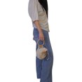 thumbnail image 3 of Kmbangi Woman Girl Woven Handbag, Beach Style Wood Handle Drawstring Bucket Bag, 3 of 6