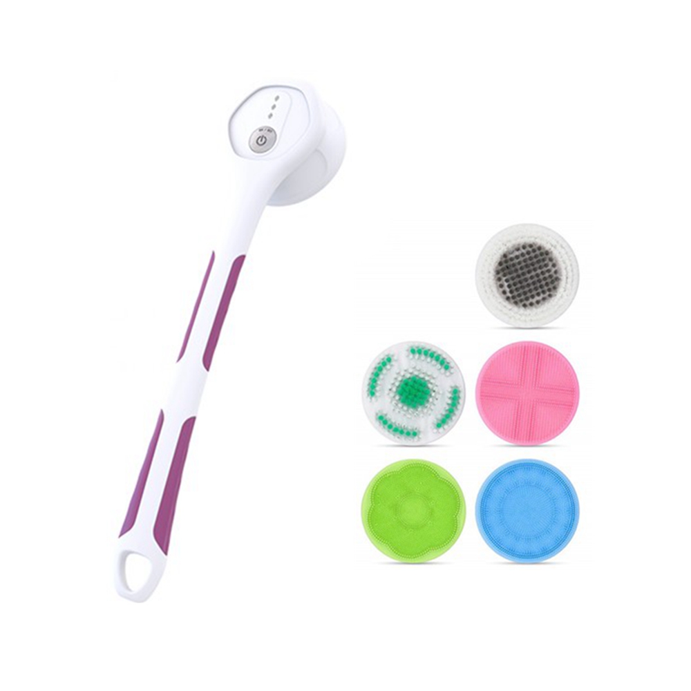 Body Scrubber Shower Brush with Long Handle, Electric Bath Brush Back