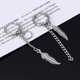 thumbnail image 3 of Pendientes colgantes de cadena con borlas que no combinan con plumas clásicas, pendientes Kpop de ídolos coreanos lin, 3 of 5