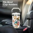 thumbnail image 6 of 30 oz Bee Flip Straw Tumbler with Top Handle for Bee Lover Insulated Resuable Vacuum Tumbler with Flip Straw and Handle for Home Office Car Dishwasher Safe Bee, 6 of 6