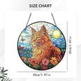 thumbnail image 3 of Stained Glass Window Hanging - 5 Cats on a Branch Suncatcher for Window Doors Home Decoration and Christmas, Mother's Day Father's Day Birthday Gifts for Women, Men, and Mom 8 inch, 3 of 9