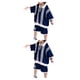 thumbnail image 3 of Guardurnaity Traje de rayas para niños Deportes Elegante Moda Colorida Cremallera Suelta Lavable Fotografía Jersey Camisa corta 140 CM 140 CM 2piezas, 3 of 6