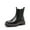 BLACK-PU, variant on Women’s Chelsea Ankle Boots Square Toe, Low Heel, Lug Sole Platform Booties