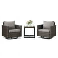 thumbnail image 6 of PARKWELL 3-Piece Outdoor Bistro Sets with Steel Frame and Cushions,Brown/Gray, 6 of 10
