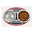 thumbnail image 1 of Georgia Pet Mat for Food and Water, Stamp Pattern of State in a Grungy Concept with Polka Dots, Non-Slip Rubber Mat for Dogs and Cats, 18" X 12", by Ambesonne, 1 of 1