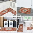 thumbnail image 6 of 2 Piece Bohemian Orange Ethnic Retro Carpet Rug Kitchen Rug Set, Decor Kitchen Rugs, Absorbent Non-Slip Washable Floor Mats, Home Indoor Runner Rugs 17"x47"+17"x30", 6 of 7