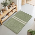 thumbnail image 3 of Cream Grain Line Washable Small Entryway Area Rugs 2'x3', Sage Green Woven Canvas Style Romantic Country Washable Throw Rug Non-Slip Sturdy Edge Binding Carpet for Front Door Floor Room Entry, 3 of 9