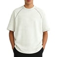 Bxsruta Men's Casual Raglan Short Sleeve Crew Neck Loose Fit Pullover ...