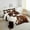 Brown Beige, variant on Milk Cow Print Queen Comforter Set for Men,Black Brown Cowhide Western Bedding,Farmhouse Rustic Animal Skin Down Comforter,Bull Cattle Wildlife Quilt Cowboy Bohemian Exotic Decor