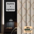 thumbnail image 3 of Boho Moroccan Blackout Curtains for Bedroom/Living Room, Pinch Pleated Black Out Curtains, Vintage Morocco Quatrefoil Geometric Room Darkening Window Drapes with Hooks 2 Panels, 59"x70", 3 of 8