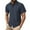 Dark Gray, variant on Men's Casual Short Sleeve Button Down Collar Shirt Solid Color Polyester Comfortable Daily Wear