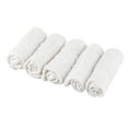 thumbnail image 3 of Pretty See Organic Cotton Baby Towels Soft Newborn Baby Face Towel Natural Baby Muslin Washcloths and Towels for Sensitive Skin, White, Set of 5, 3 of 6