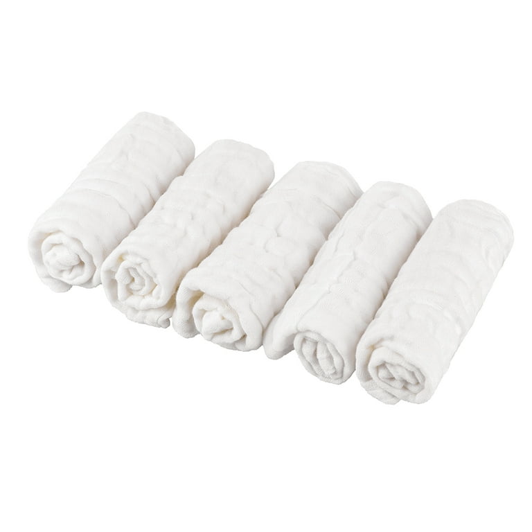 10pcs Cotton Baby Towels Soft Baby Face Towels Natural Baby Muslin Washcloths for Sensitive Skin White Walmart