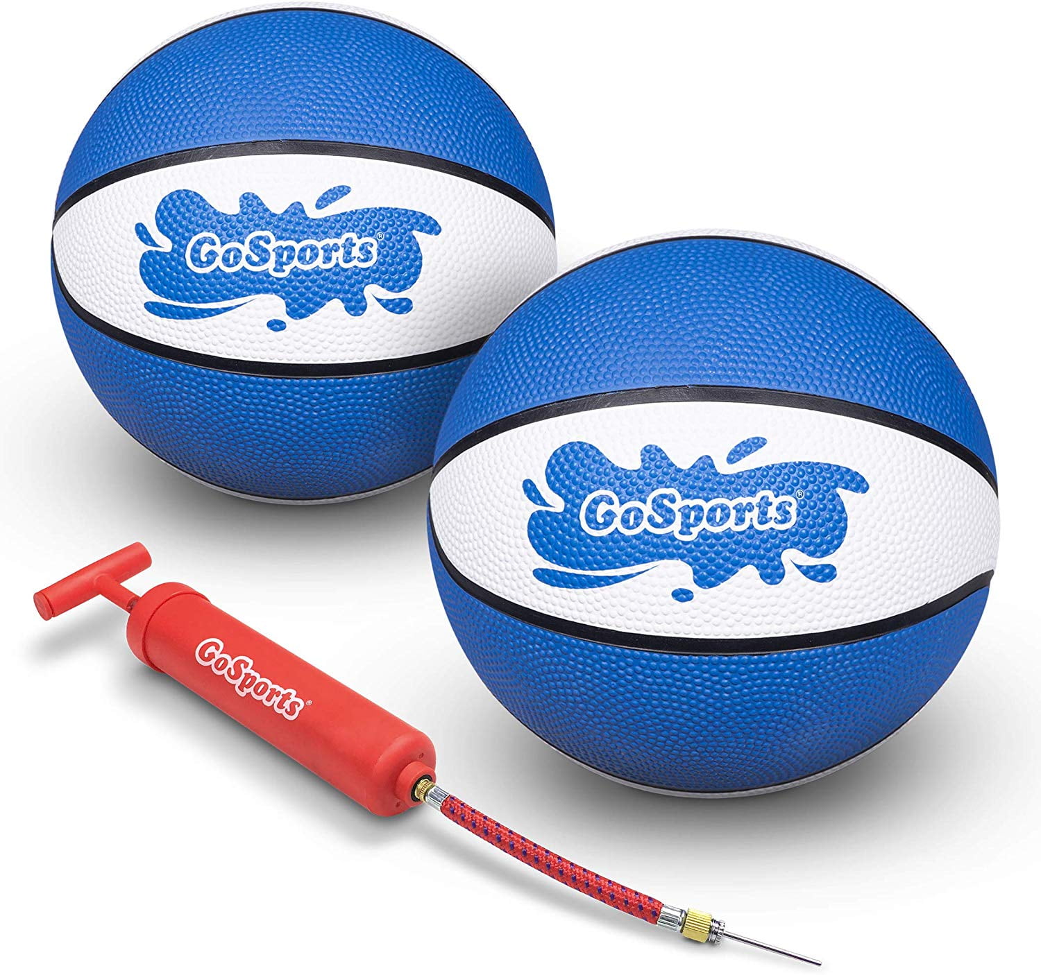 GoSports Blue Water Basketballs Set of 2 Size 3 (7") Pool Basketballs