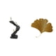 thumbnail image 1 of Estatua de pensador, figura abstracta de resina, hierro forjado, hojas de ginkgo, escultura de pared para estantería, escritorio de oficina, sala de e, 1 of 8