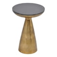 thumbnail image 2 of Moe's Home Collection Font Aluminum Side Table with Granite Top in Brass/Black, 2 of 3