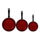 thumbnail image 3 of Juego de Sartenes Tramontina Turim Granito 3 Piezas Rojo, 3 of 3